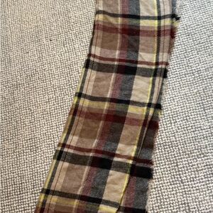 Plaid Scarf with Yellow Accents
